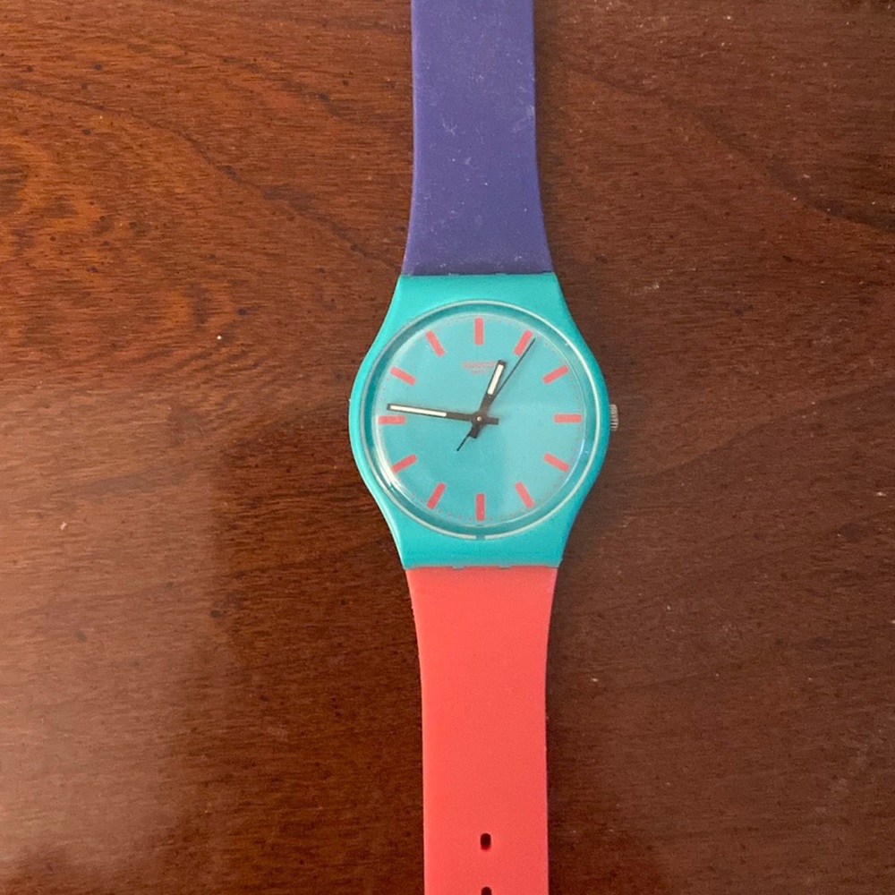 Multi color swatch watch